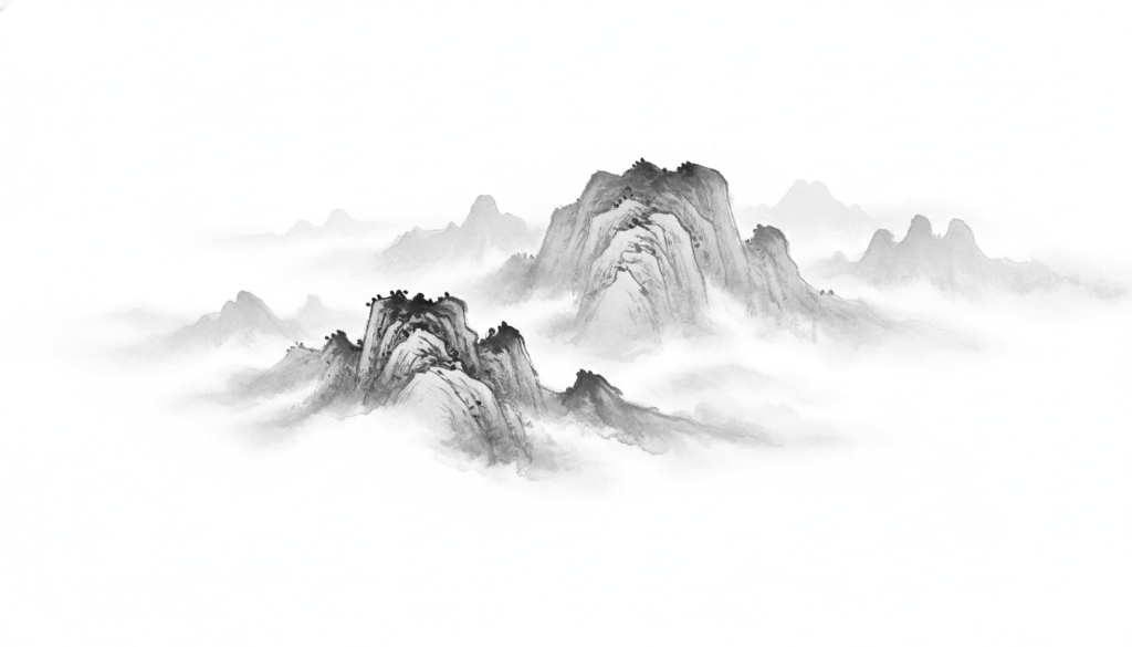 Ink Wash Landscape Background